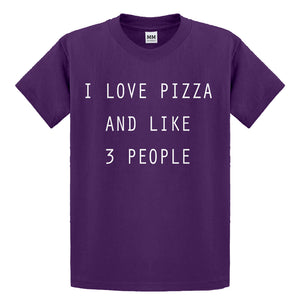 Youth I Love Pizza and like 3 People Kids T-shirt