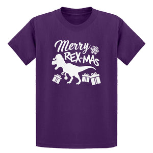 Youth Merry Rex-Mas Kids T-shirt