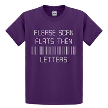 Youth Please Scan Flats Then Letters Kids T-shirt
