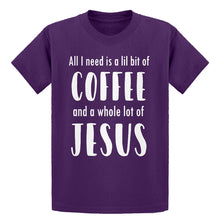 Youth Lil Bit Coffee Whole Lotta Jesus Kids T-shirt