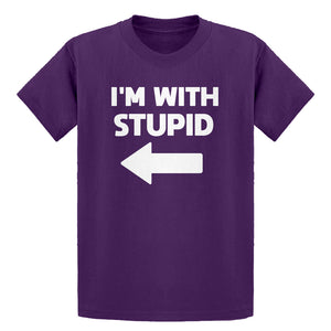 Youth I'm With Stupid Left Kids T-shirt