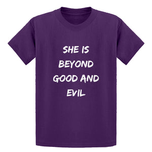Youth She is Beyond Good and Evil Kids T-shirt