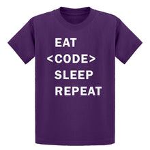 Youth Eat Code Sleep Repeat Kids T-shirt