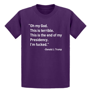 Youth This is the End of my Presidency Kids T-shirt