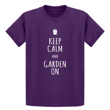 Youth Keep Calm and Garden On Kids T-shirt