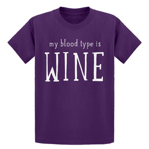 Youth My Blood Type is Wine Kids T-shirt