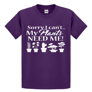 Youth I Cant My Plants Need Me! Kids T-shirt