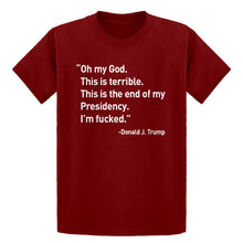 Youth This is the End of my Presidency Kids T-shirt