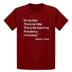 Youth This is the End of my Presidency Kids T-shirt