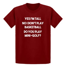 Youth Yes I'm Tall Kids T-shirt