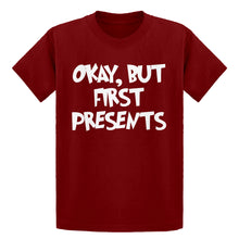 Youth Okay but first, presents. Kids T-shirt