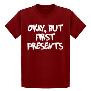 Youth Okay but first, presents. Kids T-shirt