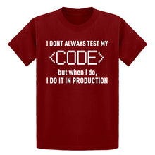 Youth I Dont Always Code Kids T-shirt