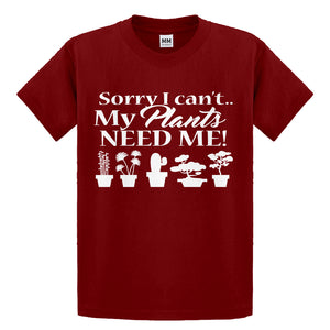 Youth I Cant My Plants Need Me! Kids T-shirt
