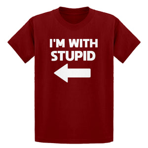 Youth I'm With Stupid Left Kids T-shirt