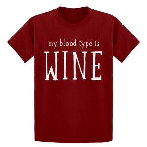 Youth My Blood Type is Wine Kids T-shirt