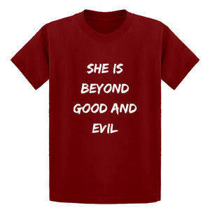 Youth She is Beyond Good and Evil Kids T-shirt