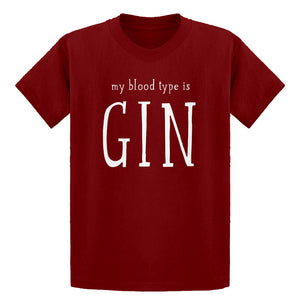 Youth My Blood Type is Gin Kids T-shirt
