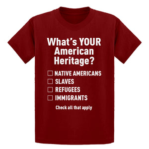 Youth What's Your Heritage? Kids T-shirt