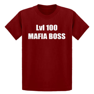 Youth Lvl 100 Mafia Boss Kids T-shirt