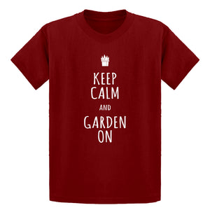 Youth Keep Calm and Garden On Kids T-shirt
