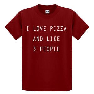 Youth I Love Pizza and like 3 People Kids T-shirt