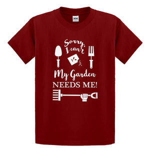 Youth I Can't My Garden Needs Me! Kids T-shirt