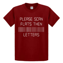 Youth Please Scan Flats Then Letters Kids T-shirt