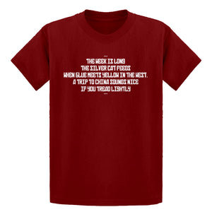 Youth The Week is Long the Silver Cat Feeds Kids T-shirt