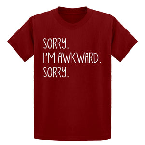 Youth Sorry I'm Awkward Sorry Kids T-shirt