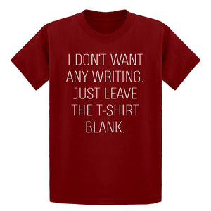 Youth Leave the Tshirt Blank Kids T-shirt