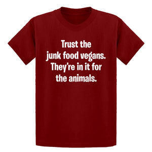 Youth Junk Food Vegans Kids T-shirt