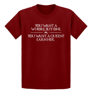 Youth You want a queen? Earn me. Kids T-shirt