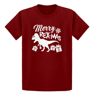 Youth Merry Rex-Mas Kids T-shirt