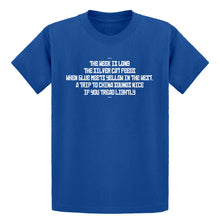 Youth The Week is Long the Silver Cat Feeds Kids T-shirt