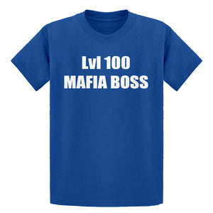 Youth Lvl 100 Mafia Boss Kids T-shirt