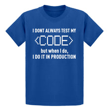 Youth I Dont Always Code Kids T-shirt