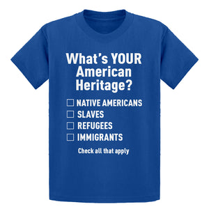 Youth What's Your Heritage? Kids T-shirt