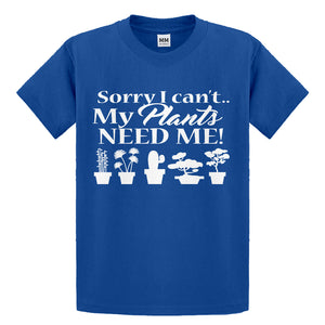 Youth I Cant My Plants Need Me! Kids T-shirt